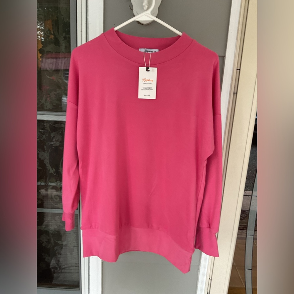 Women Soft Kikiberry Pink Sweat Shirt Top Size S Sweatshirt New Pullover